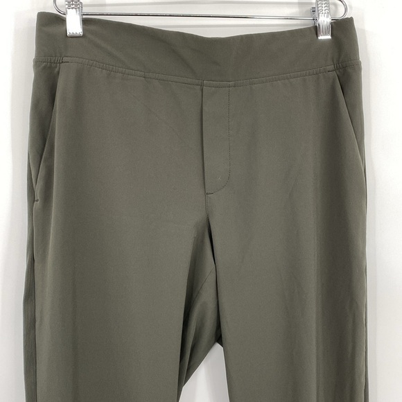 Athleta Brooklyn Ankle Pants Womens Size 8 Green Athletic Pull-on Sporty - Picture 3 of 15